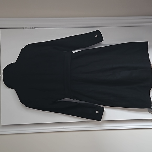 TED BAKER: black cashmere wool Nevia wrap coat - Picture 5 of 10